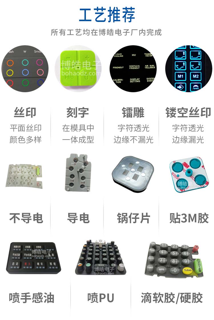 滴膠硅膠按鍵
